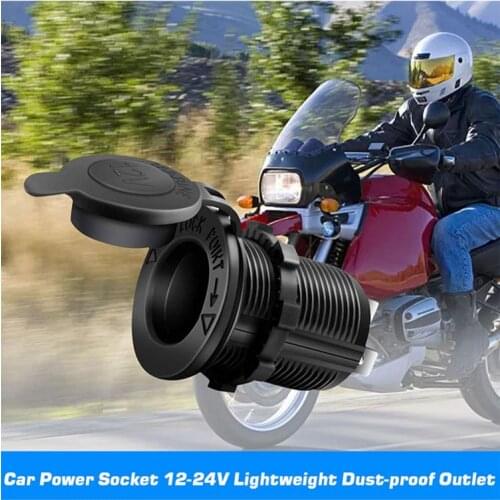 Car Cigarette Lighter Socket 12V-24V Waterproof Plug Power Outlet Adapter For Marine Boat Motorcycle Truck RV ATV With Wire D5