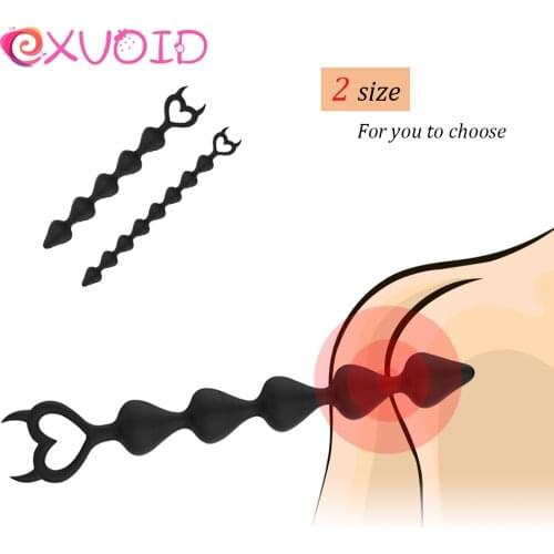 EXVOID Vagina Tight Exercise Sex Toys for Men Women Big Anal Beads Butt Plug for Beginner Prostate Massager Long Anal Plug