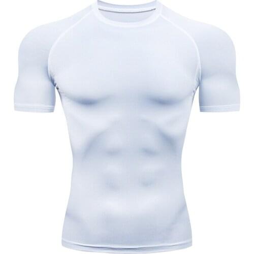 Tights Soccer Jerseys Sports Shirt Men Compression Gym Sportswear 15% Spandex Quickly Dry Running T-Shirts Workout Fitness