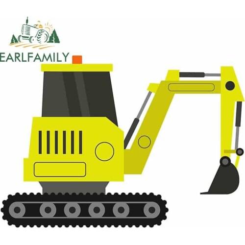 EARLFAMILY 13cm x 9.4cm for Tractor Vinyl Car Wrap Decals Trunk Car Stickers Waterproof Personality Occlusion Scratch Decor