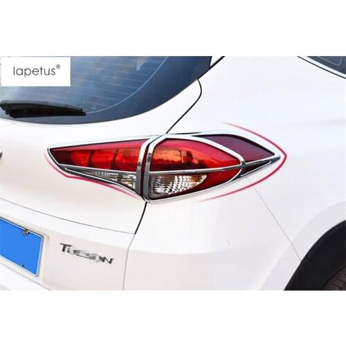Lapetus Accessories For Hyundai Tucson 2016 - 2018 ABS Rear Trunk TailLight Tail Lights Lamp Stick Molding Cover Kit Trim 4 Pcs