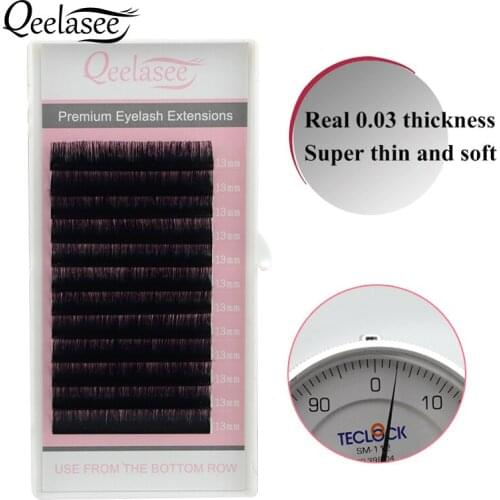1 Case 0.03mm B/C/CC/D/DD Russian Volume Mink Eyelash Extensions Super Thin and Soft Real 0.03 Lash Material Softer than 0.05