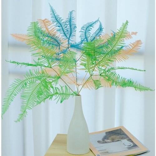 10PCS/50cm Natural Fresh Preserved Fiddlehead Ferns Eternal Soft Pole Dried Flower Leaves Wedding Party Home Decor Accessories