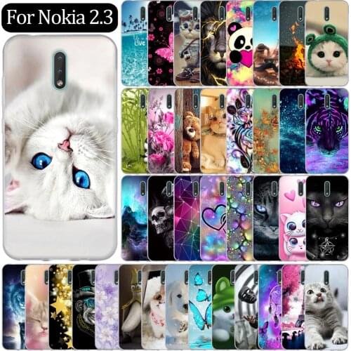 6.2" For Nokia 2.3 Case TPU Silicone Soft Cartoon Clear Case for Nokia 2.3 Nokia2.3 Phone Case Transparent Cover For Nokia 2.3