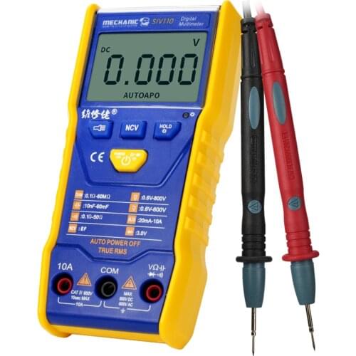 MECHANIC SIV110 Automatic Digital Display High-Precision Multimeter AC/DC Voltage Diode Resistance Tester Electrician Test Tools