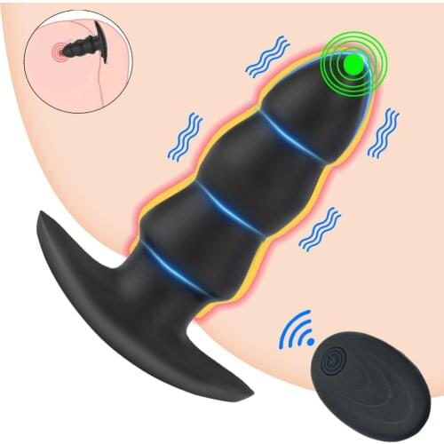 19 Speeds Wireless Remote Anal Dildo Male Prostate Massager Strong Sucker Unisex G-spot Stimulator Anus Penis Vibrator Sex Toys