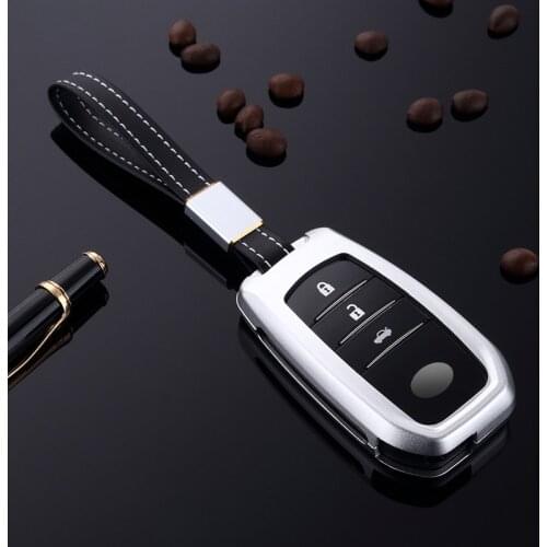 For Toyota Camry Highlander Prado Crown Land Cruiser Prius Vitz Reiz Fortuner Prius Aluminium Alloy Key Cover Case Holder