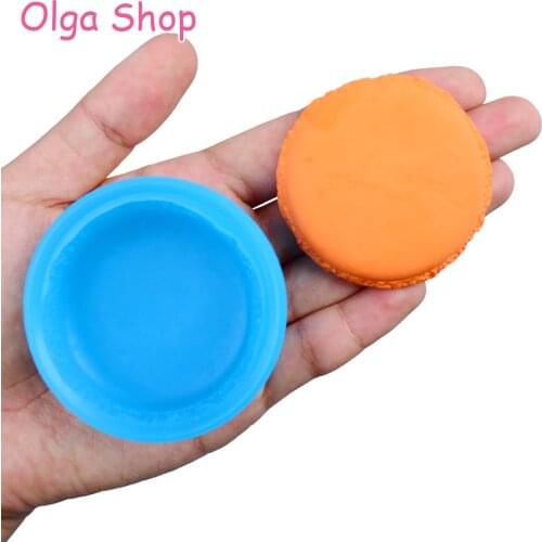 GYL144 51.2mm Macaron Silicone Mold - Bread Cookie Biscuit Candy Chocolate Cake Decoration Resin Pendant Jewelry Mold