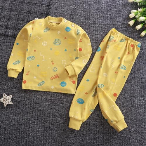 Cotton Pajamas Set For Girls Boys Childrens Clothing Top+Pants 2PCS Set Cartoon Sleepwear Baby Outfits Pyjamas Kids Homewear