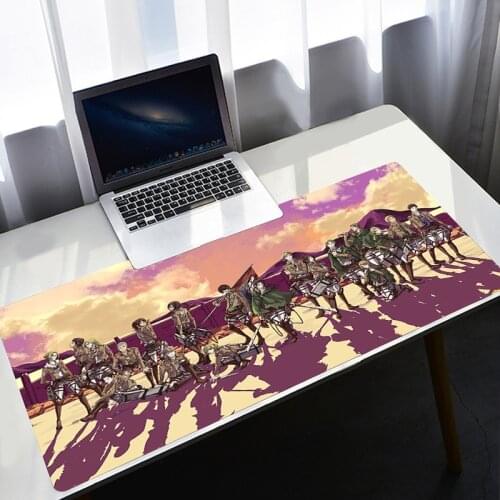 Attack On Titan Mouse Pad XL Gaming Accessories Non-Slip Table Keyboard Desk Mat Gamer PC Rubber Anime Carpet CS GO LOL Mousepad