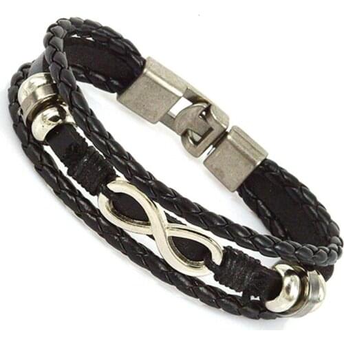 Leather Bracelets Men 2020Retro Jewelry Wholesale Charm Hand Bracelets & Bangles Pulseira Masculina Valentine Gift