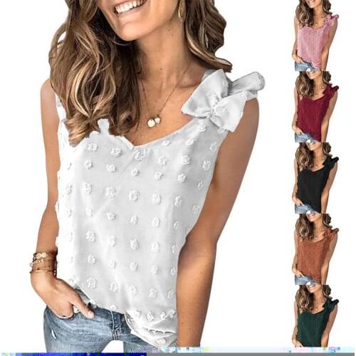 Summer New Ladies Chiffon T-shirt Color Tank Tops Sleeveless Vest Tops Women Tanks White/Green/Black/Pink/Red/Brown
