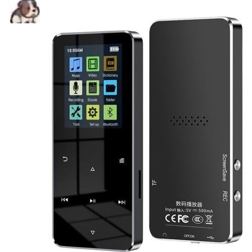 New 1.8 Inch MP3 Player With Blue Tooths Speaker Touch Key Support Memory 128G HiFi Metal Mini Portable Walkman With Radio FM