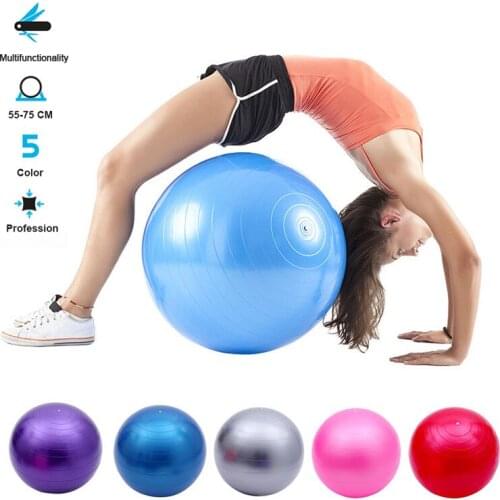 55-75cm Profession Balance Fitness Yoga Ball Sports Bola Pilates Equipment Gym Exercise Workout Massage Fitball Anti-Slip