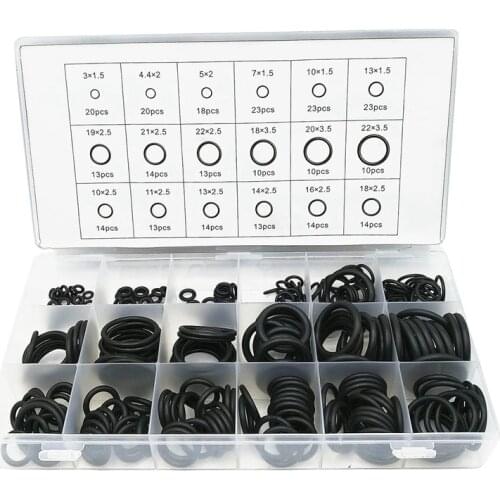 279 Pcs Rubber O-Ring Gasket Ring Assortment Kits Thickness 1.5mm 2.5mm 3.5mm
