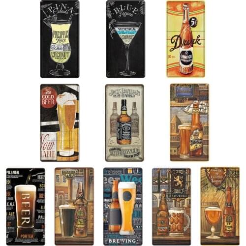 Wall Poster Retro Metal Tin Sign Bar Pub Man Cave Wall Decor Plaque Board Plate