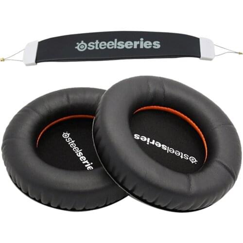 New Replacement Earphone Pads Cushion Cover Foam Earpads Earmuffs with Headband For Steelseries Siberia V1 V2 Headphone