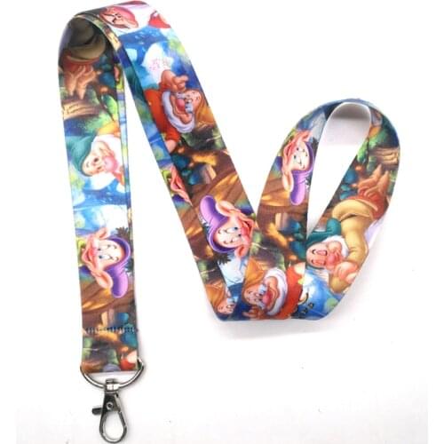 NEW 1 pcs Princess Badge Lanyard for Keys Mobile Phone Neck Straps Cartoon Keychains