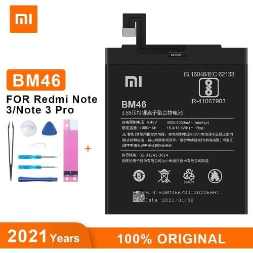 Xiao Mi Original Battery BM46 4050 mAh for Xiaomi Redmi Note 3 / Note 3 Pro High Quality Phone Replacement Batteries
