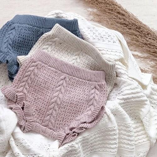 Autumn Winter Kids Baby Boys Girls Knit Short Pants Childrens Clothing Casual Baby Boys Girls Shorts Children Short Pants