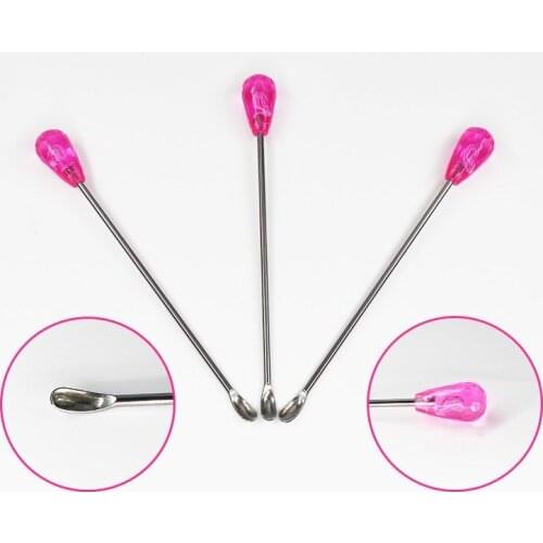 Permanent Makeup Eyebrow Tattoo Microblading Ink Mixer Mixing Stirring Rods Sticks Crystal Ink Spoon