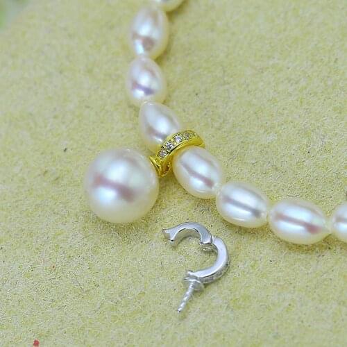 Wholesale 925 Sterling Silver Pendant Base Settings Mountings Findings Parts for Pearl Coral Jade Beads Stones Crystal 5pcs/lot