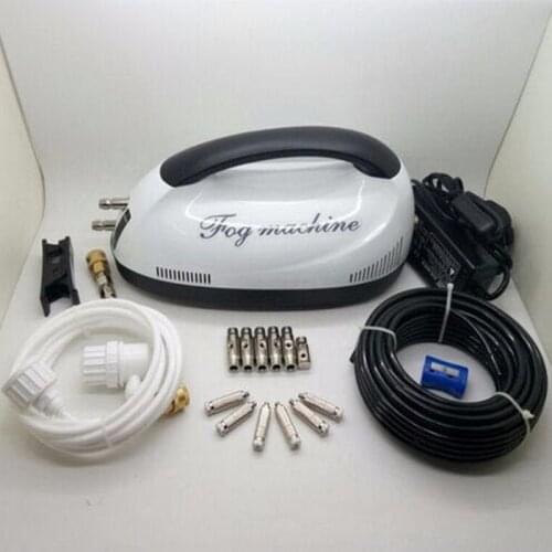 High pressure fog machine misting system for cooling and king pest