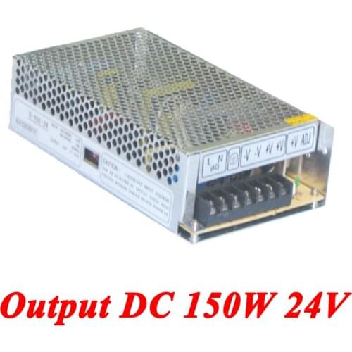 S-150-24 switching power supply 150W 24v 6A,Single Output ac dc converter for Led Strip,AC110V/220V Transformer to DC 24V