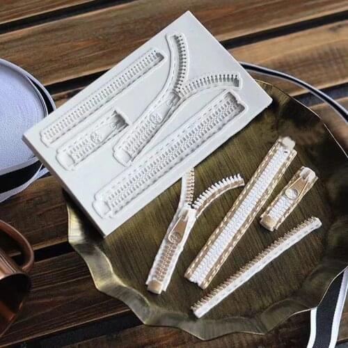 Zipper Shape Silicone Cake Mold Chocolate Jelly Baking Mould Sugar Craft Tools Fondant Cake Decorating K570