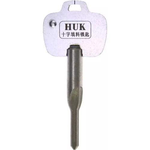 HUK Cross Key Cross-filled Key Locksmith Key for Lock Multifunction Pick Master Cross Key Stainless Stell