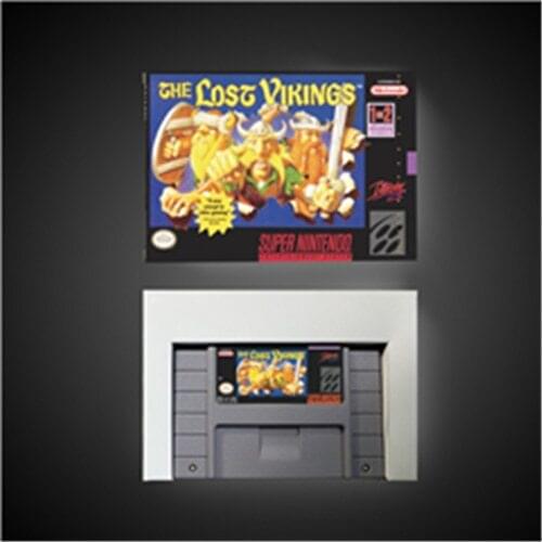 The Lost Vikings - Action Game Card US Version with Retail Box
