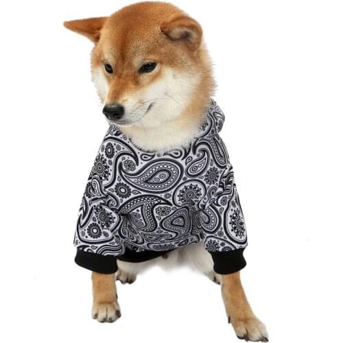 Dog Hoodie Clothes Check Soft Warm Comfortable Pet Sweatshirt Coats Chihuahua French Bulldog Clothing
