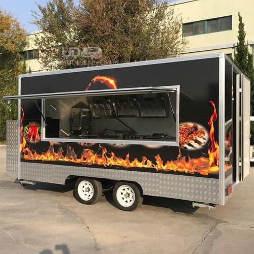 Street Sale Mobile Food Kiosk Taco Halal Truck Juice Beer Bar BBQ Concessions Trailer