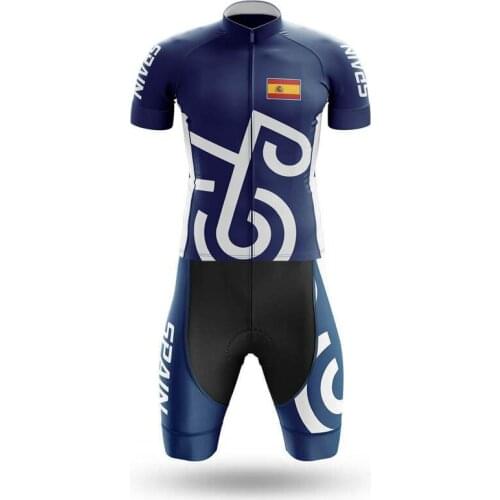 2020 laser cut SPAIN team cycling skinsuit short sleeve bicycle jumpsuit tenue velo pro homme Triathlon suits mtb biker shorts