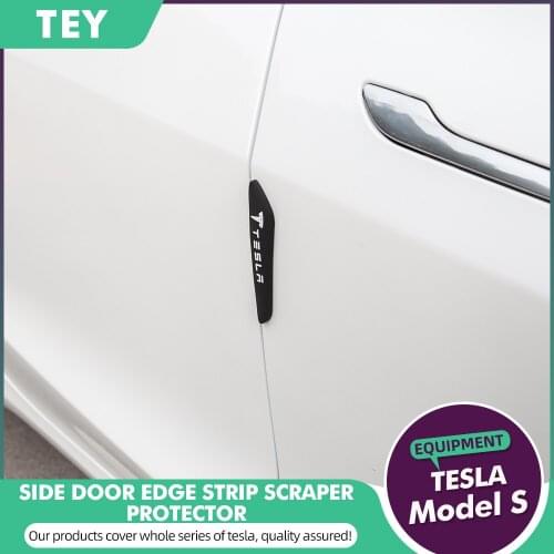 TEY Car Door Edge Protection For Tesla Model 3 Model Y Corner Guard Protective Bumper Stickers Car Accessories Door Protector