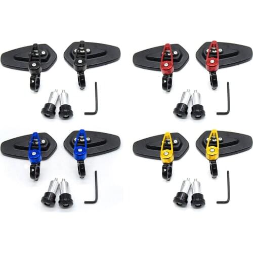 Bar End Rear Mirror Motorcycle Motorbike Scooters Rearview Mirror Premium