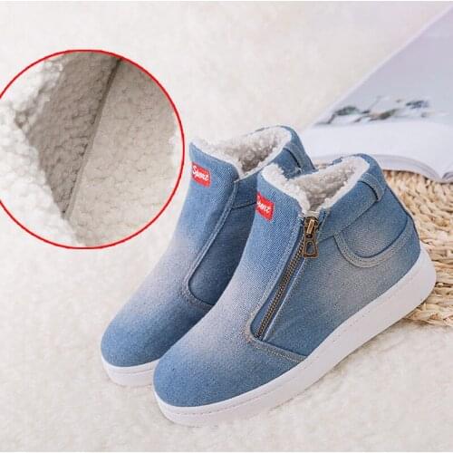 Plus Size Women Boots 2021 Fashion Warm Snow Boots Women Shoes Zipper Round Toe Women Winter Boots Zapatos De Mujer Ladies Shoes