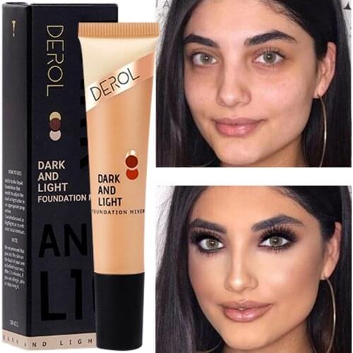 Liquid Foundation Concealer Three-Dimensional Natural Oil Control Waterproof And Long-Lasting Nourishing 2-Color Base Makeup