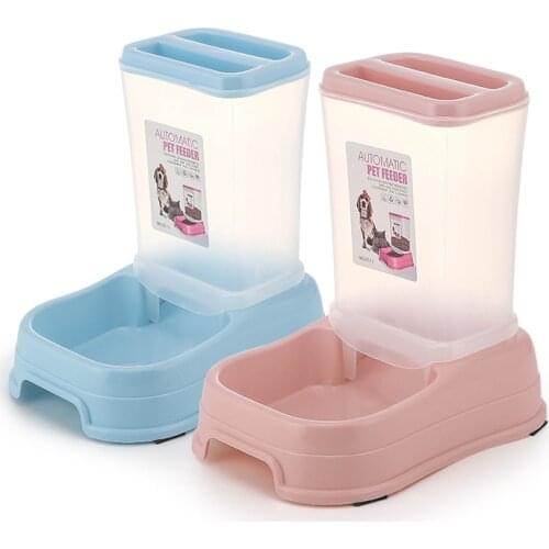 Automatic Feeder Cat Bowl Double Food Water Bottle Pet Feeder Large Capacity for Small Dog Cat Supplies Removable Dispensers