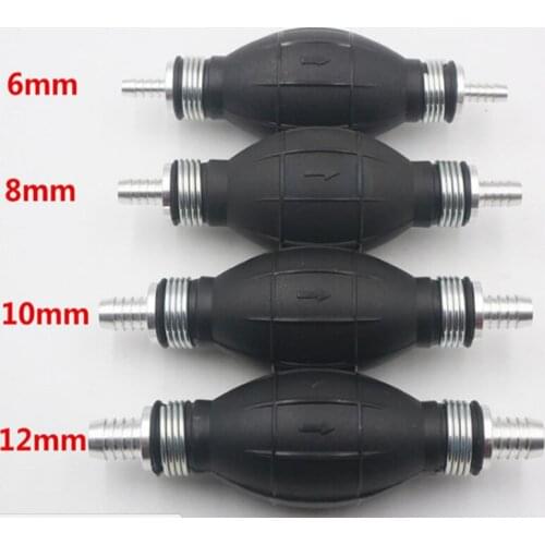 1 car hand pump car multi-function rubber aluminum spherical gasoline primer connecting rod fuel tank 6mm-12mm gasoline pump
