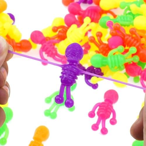 Besegad Kids 20PCS Stretchy Skeleton Model Action Figures Flexible Bendable Bone Bulk Toy for Children Halloween Party Favors