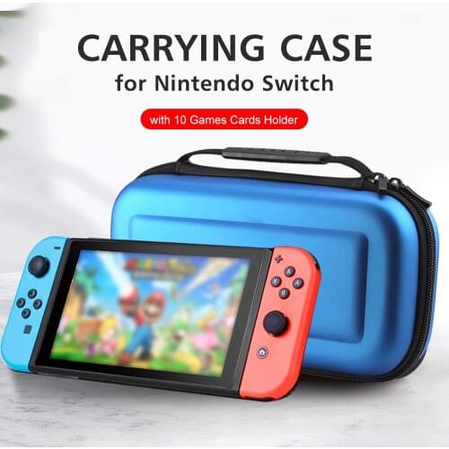 Carrying Case for Ninten-do Switch 10 Games Cards Holder EVA Hard Shell Handbag for Switch Console Joy-Con Controller Accessory
