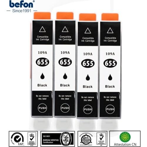 Befon X4 Black 109A Printer Cartridge Replacement for HP 655 HP655 XL CZ109 Ink Cartridge for deskjet 3525 5525 4615 4625 4525