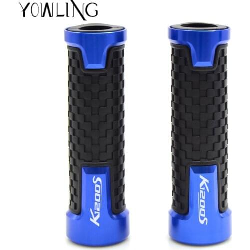 For BMW K1200S K1200 S K 1200S 2004 2005 2006 2007 2008 7/8" Motorcycle CNC Rubber Handlebar Hand Grips Bar End Gel Grip