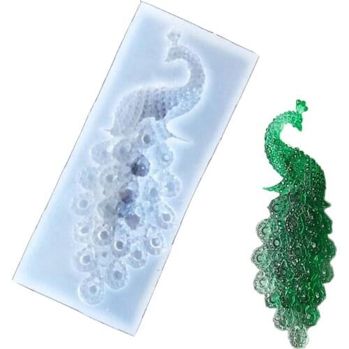 DIY jewelry tool peacock Silicone mould handmade craft decoration mold epoxy resin molds for jewelry pendant necklace