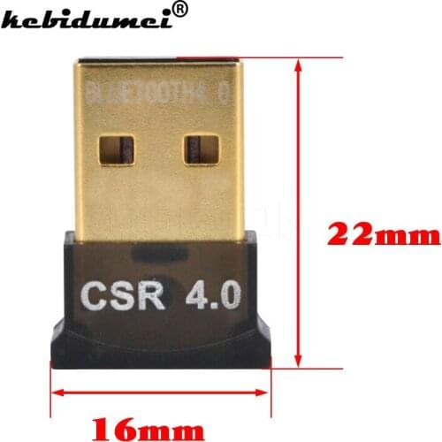 Kebidumei Mini USB Bluetooth V 4.0 Adapter Dual Mode Wireless Bluetooth V4.0 CSR 4.0 USB 2.0/3.0 for Laptop Windows Vista 3Mbps