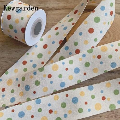 Kewgarden Print Fruit Floral Ribbon 1" 1-1/2" 16mm 25mm 38mm DIY Hairbow Tie Hairpin Accessories Handmade Sewing Tape 10 Yards