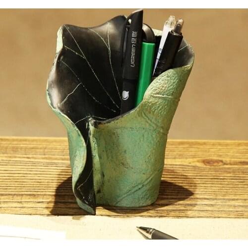 Chinese Style Pen Container Office Supplies Insert ,Teachers Day Gifts , Desk Organizer