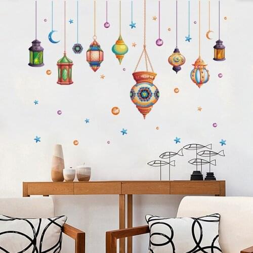 Colorful Chandelier Bedroom Wall Stickers Light Bulb Home Decor for Kids Room Art PVC Vinyl Wall Decals Creative Room Decoration