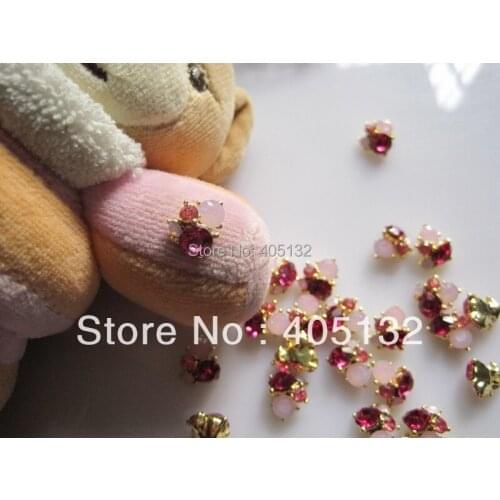 MD-508 3D 50pcs/bag Nail Decoration Metal Shinny Mix Rhinestone Metal Nail Art Decoration